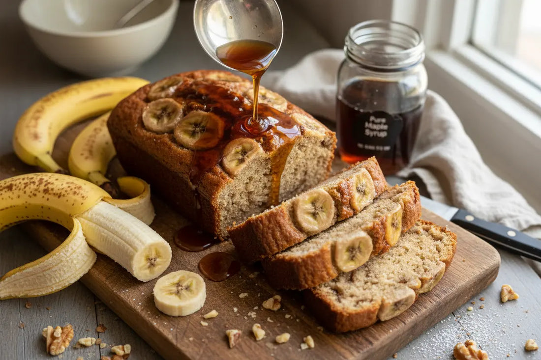 Maple Banana Bread Without Eggs: