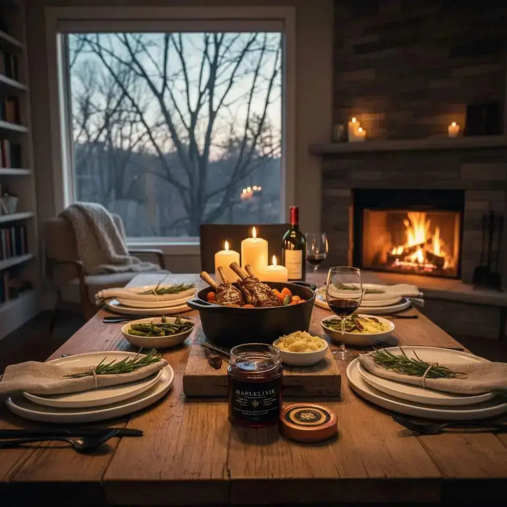 Picture this: tender roast in a cast iron pot, surrounded by mash and veggies. The window shows bare trees at dusk. Perfect March meal. 🔥 #HomeDining